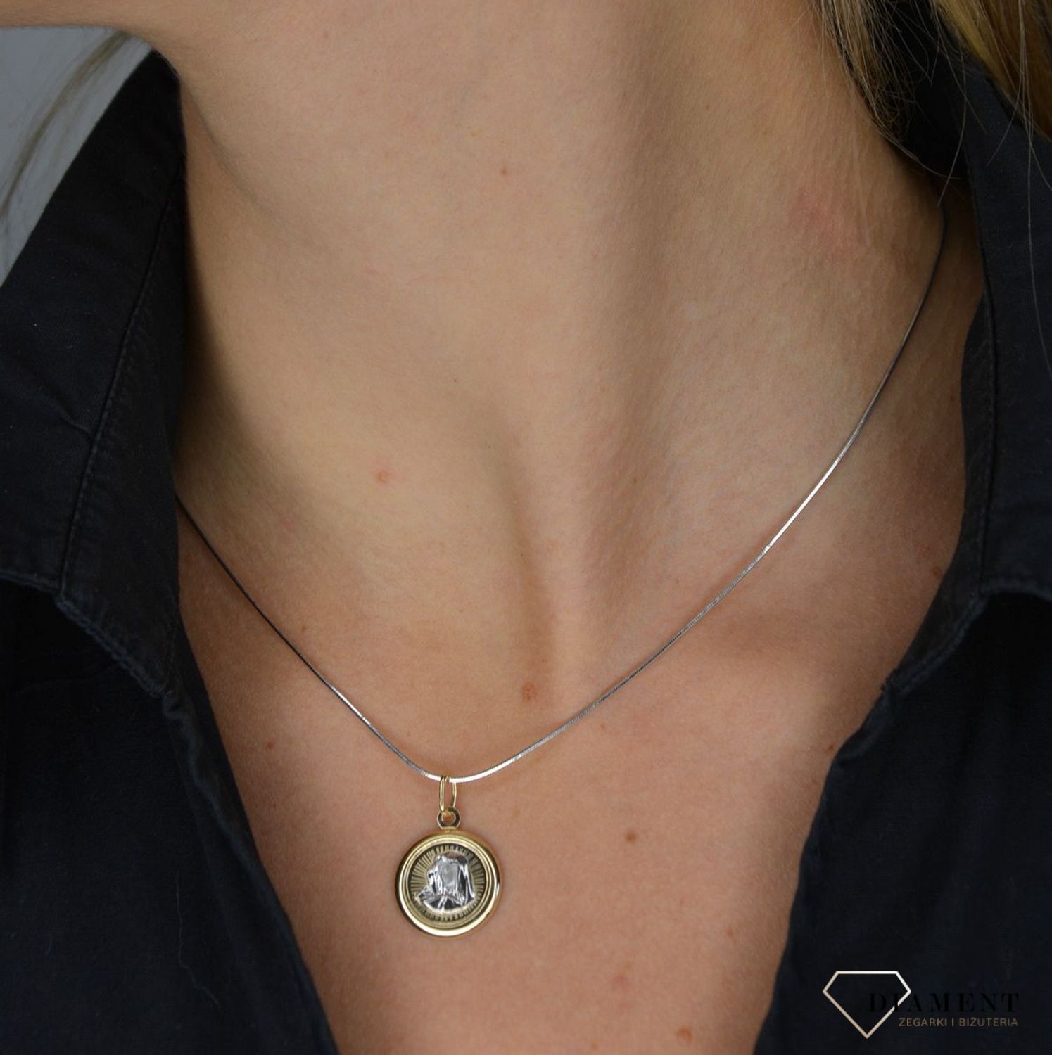 Złoty łańcuszek 585 linka białe złoto 1 mm DIA-LAN-1087B-585 1mm1234.jpg